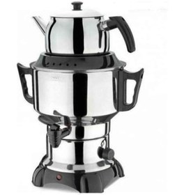 Resim DEKORANLA Elektrikli 4,5 Lt Çelik Semaver Çaycı, dayanıklı ve şık tasarım, sade ve kullanışlı 