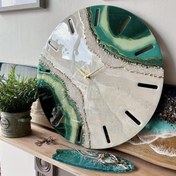 Resim Büyük Epoksi Reçine Silikon Kalıp 33.4cm/13.14in Kendin Yap Reçine Kalıbı Kendin Yap Asılı Saat Masa Büyük Tepsi Duvar Asılı Ev Dekorasyonu İçin 