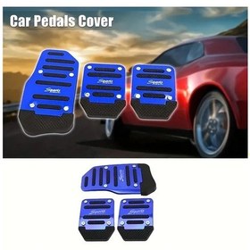 Resim Dashanshop Mavi Çizik Vites Pedalı 3lü Set Konforlu Kaymaz Taban 