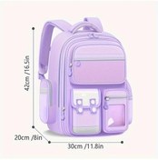 Resim Wangxi Mor Şık Su Geçirmez Büyük Kapasiteli 16 Tsa Uyumlu 42 Cm Öğrenci Seyahat Sırt Çantası Mor 