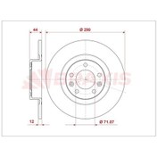 Resim Braxıs-ae0811 - Fren Dıskı Arka 508 10 Duz 289.7mm 