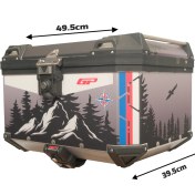 Resim Gp Kompozit Dsn06 Universal 57 Lt Desenli Alüminyum Motosiklet Çantası 