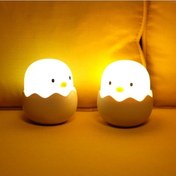 Resim White Light Sevimli Karikatür Yumurta Civciv Tumbler Dokunmatik Led Gece Lambası Çocuk Odası Başucu Lambası Diğer Diğer 