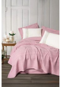 Resim Tek Kişilik Pike Takımı Aura Pebble Pembe Pembe 