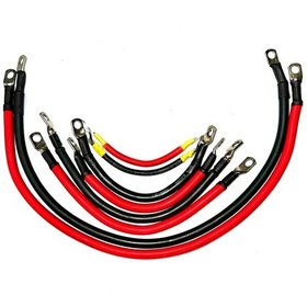 Resim 2 Adet 25 Mm2 Akü Seri Veya Paralel Bağlantı Kablosu 25 Cm Pabuç 