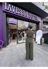 Resim Krep Kumaş Ayrobin Kumaş - Haki Renk-186 Haki 