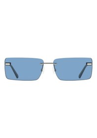 Resim Calvin Klein Jeans Ckj 25206s 044 61 Unisex Dikdörtgen Gümüş Metal Güneş Gözlüğü Gri 