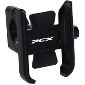 Resim Yuntech01 Honda Pcx 125/150 İçin Cnc Alüminyum Siyah Motosiklet Telefon Tutucusu Siyah 