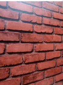 Resim 3 Boyutlu Kızıl Taş Desenli Hava Alabilen Silinebilir Duvar Kağıdı 5 M² Diğer 