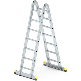 Resim - Skypratix Fonksiyonel Alüminyum Kırmalı Katlanır Merdiven 2x7 