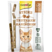 Resim Gimcat Sticks Hindi ve Tavşan Etli Tahılsız Kedi Ödül Çubukları 4 Parça ( 20 Gr ) 