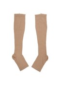 Resim Zcjb Dolaşımını Arttıran Varis Diz Çorabı Bacak Destek Çorapları Bej S -119474 