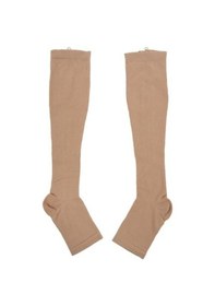 Resim Zcjb Dolaşımını Arttıran Varis Diz Çorabı Bacak Destek Çorapları Bej S -119474 