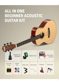 Resim Donner Dag-1m Dreadnought Akustik Gitar Seti Naturel 