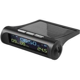 Resim Açık Kişisel Araba Parçası Dekorasyon A Için Lcd Zaman Tarih Araç Içi Sıcaklık Göstergesi İle Araba Güneş Dijital Saat Yurt Dışından 