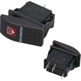 Resim Powermaster Macaratör Sembollü Işıklı 3 Pinli On-Off 12-24V Marin Switch 