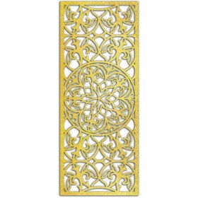 Resim Liar Dekor Liar Ahşap Seperatör (Paravan) - KSP-200 - (10 mm) - (69 cm x 139 cm) - (Gold) 