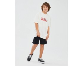 Resim Skechers Graphic Tee B Short Sleeve Büyük Erkek Çocuk Beyaz Tshirt Sk241020-102 