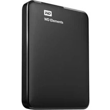 Resim WD 2TB Elements 2.5 inç Siyah Taşınabilir Harici Disk WDBU6Y0020BBK Şık Tasarım 