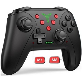 Resim X146-ae-fm-kablosuz Denetleyici Nintendo Anahtarı Oled Konsol Pro Gamepad İle 600 Mah Şarj Edilebilir Pil Programlanabilir Turbo Fonksiyonu 