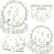 Resim 80 adet Kaz Temalı Parti Sofra Seti, Parti Malzemeleri, Tatil Süsleri, Parti Paketleri, Kağıt Malzeme, Elektrik Gerektirmez, Doğum Günleri ve Genel Kutlamalar için Evrensel Uyumluluk, Parti Sofra Seti | Eğlenceli Tasarım | Kağıt Sofra Seti, Parti Süsleri, Sofra Seti Parti Süsleri 