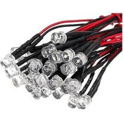 Resim 20cm 12v Işık Yayan Diyot Kablolaması İçin Kablolu Led Lot Boyutu: 5mm Düz Üst Renk: Kırmızı Miktar: 10 Adet - Kaiyi Diğer 