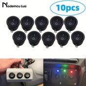 Resim NODEMCU LUA 10 adet Yuvarlak Çıkarma Kolu Anahtarı, Mini 3A 250V AC 6A 125V AC Yuvarlak Kolu Anahtarı, Anahtar Panosu Işık Anahtarları Araba Kamyon Işıkları için 