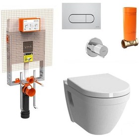 Resim VitrA S50 Asma Klozet Ve VitrA Gömme Rezervuar Tam Set 800-2027 Beyaz 