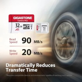 Resim Gigastone Camera Plus 32 GB Microsdhc Hafıza Kartı 10'lu Paket + Sd Adaptör, Kamera, 90 Mb/s'ye Kadar Drone, Full Hd Video, A1 U1 Sınıf 10 Mikro Sd Kart Uhs-I 
