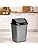 Resim Porsima 0098 Kapaklı Gri-Siyah Çöp Kutusu - Favori Banyo ve Mutfak Çöp Kovası 30lt 