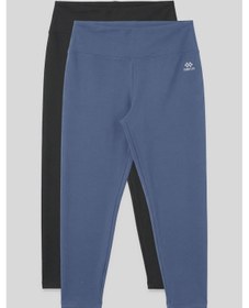 Resim Tommy Life Slim Fit 2li Paket Antrasit-petrol Büyük Beden Kadın Tayt - 94650 Antrasit - Siyah 