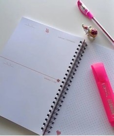 Resim A5 Spiralli Haftalık Planlayıcı, Süresiz Dream Ajanda Seti Kırmızı Açık Gri 