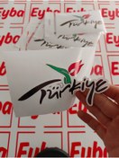 Resim EYBA STİCKER Türkiye sticker renkli baskı baskes 1 adet 17x9 cm 