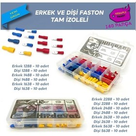 Resim Tam İzoleli Faston Terminal Seti. Hesaplı Paket 140 Parça 