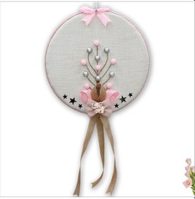 Resim Süslebabypartystore Fil Temalı Ahşap Pano 35Cm Kapı Süsü - Pembe 