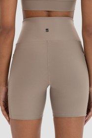 Resim Superstacy Wawel File Detaylı Taş Rengi Bisiklet Şortu 