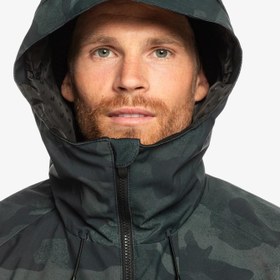 Resim Quiksilver Mission Printed Block Erkek Yeşil Snowboard Ceketi 