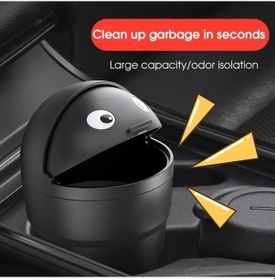 Resim Chenkestoreone Siyah Mini Araç Çöp Kutusu Katlanır Çok Amaçlı Torba Eldiven Gözü 