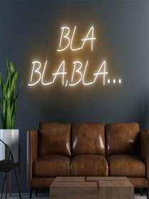 Resim Bla Bla,bla... Yazılı Neon Tabela Turuncu 