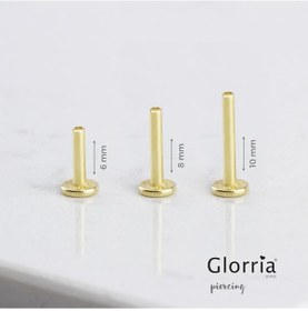 Resim Glorria Altın L Harfi Tragus Piercing Sarı 