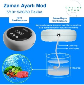 Resim Dewelli DW 218 Ozon Cihazı Hava ve Su Temizleyici Kimyasal Madde Olmadan Etkili Temizlik 
