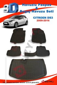 Resim Bizymo Ds3 2009-2016 3d Havuzlu Paspas Takımı Ve Bagaj Havuzu 