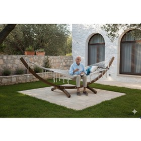 Resim Ahşap Hamak Hona Modeli-259 Çok Renkli 