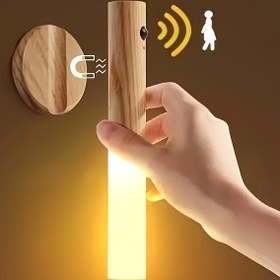 Resim 2 adet Akıllı Hareket Sensörü Gece Lambaları - LED Şarj Edilebilir Manyetik Duvar Lambaları, USB Şarj, Koridor, Yatak Odası, Merdivenler, Banyo için Kolay Kurulum - ABS Malzeme, Renk Değiştirmez, Sevgililer Günü, Paskalya, Kadınlar Günü için İdeal, Strobos Luminler 