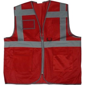 Resim Kalant Reflektörlü Mühendis Yeleği (Kırmızı) 