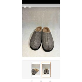 Resim Gülardata Lüks Peluş Astarlı Kaymaz Taban Erkek Ev Terliği - Gri 