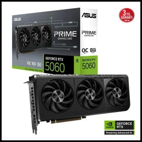 Resim Asus PRIME-RTX5060-O8G, 8gb, 128BIT, Gddr7, 1xhdmı, 3xdp Gamıng Ekran Kartı 