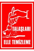 Resim izmirdenet Talaşları Elle Temizleme Kendinden Yapışkanlı Etiket 17,5 X 25 Cm 