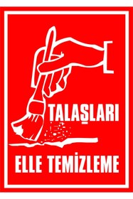 Resim izmirdenet Talaşları Elle Temizleme Kendinden Yapışkanlı Etiket 17,5 X 25 Cm 