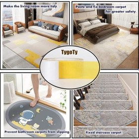 Resim Halı Kaydırmaz Bant Çift Taraflı Dokuma Teknoloji Süper Güçlü Çerçeve Taşıyıcı Bant 5 Metre 